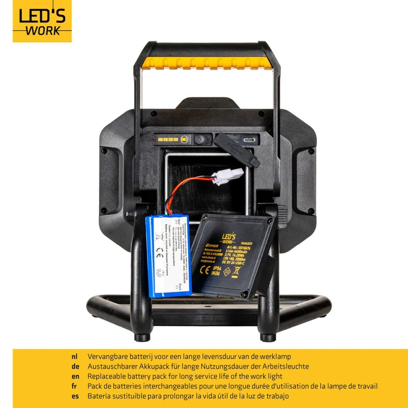 LED Wiederaufladbare Arbeitsleuchte 20W 2000lm 4000K neutralweiß IP54 - LED's Work