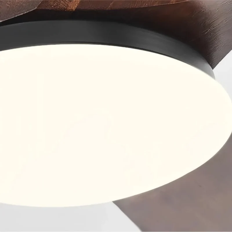 Deckenventilator mit Licht, Fernbedienung und Echtholz-Flügeln