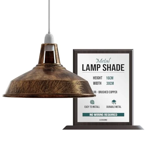 Lampada Sospensione Industriale Gialla Fessura Retrò E27 B22 ~3424