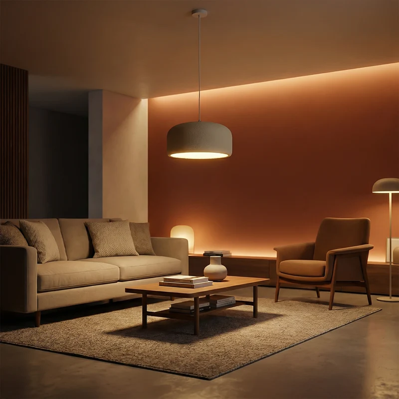 Minimalistische LED-Hängeleuchte aus Polymer für Bars und Restaurants – Zélynor