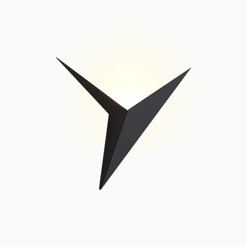 Wall Light Minimalist LED Unique Geometric Triangle Metal, 3 Colors