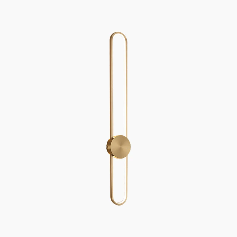 Wall Sconce Lamp Modern Sleek Aluminum Long Oval LED, Black / Gold
