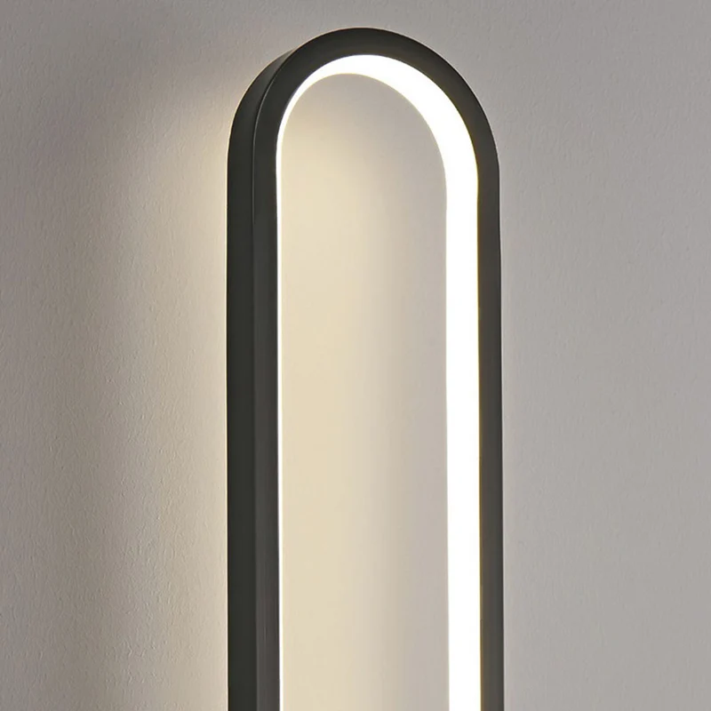 Wall Sconce Lamp Modern Sleek Aluminum Long Oval LED, Black / Gold