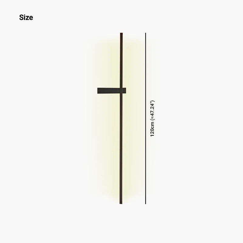 Wall Sconce Light Nordic Long Slim Linear LED Aluminum, Black / White