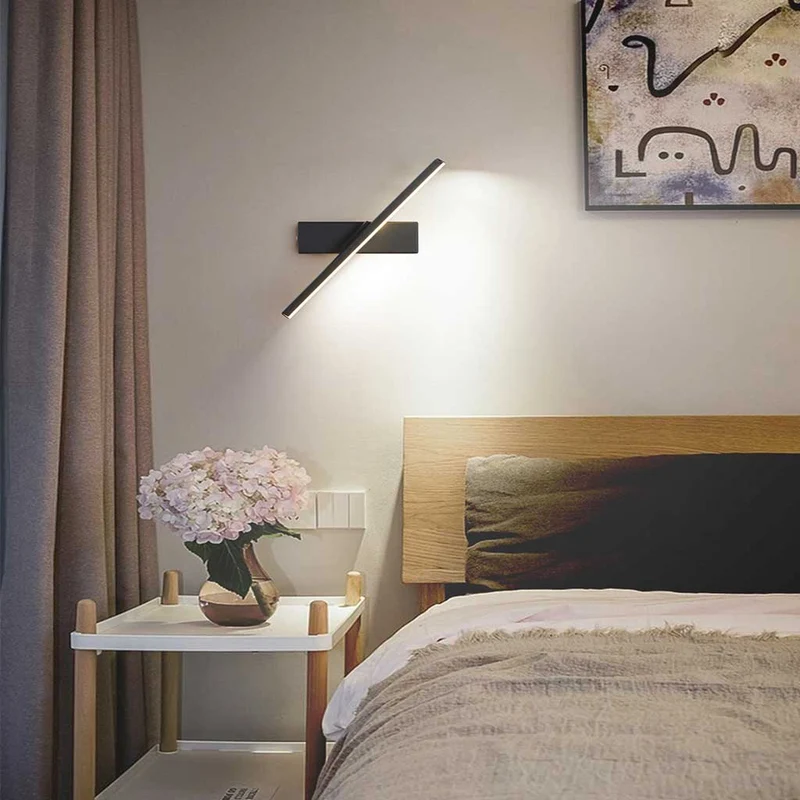 Wall Lamp Sconce Minimalist Rotating Aluminum LED, Linear/Oval