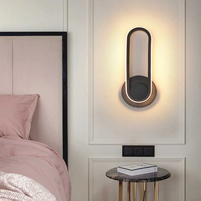 Wall Lamp Sconce Minimalist Rotating Aluminum LED, Linear/Oval