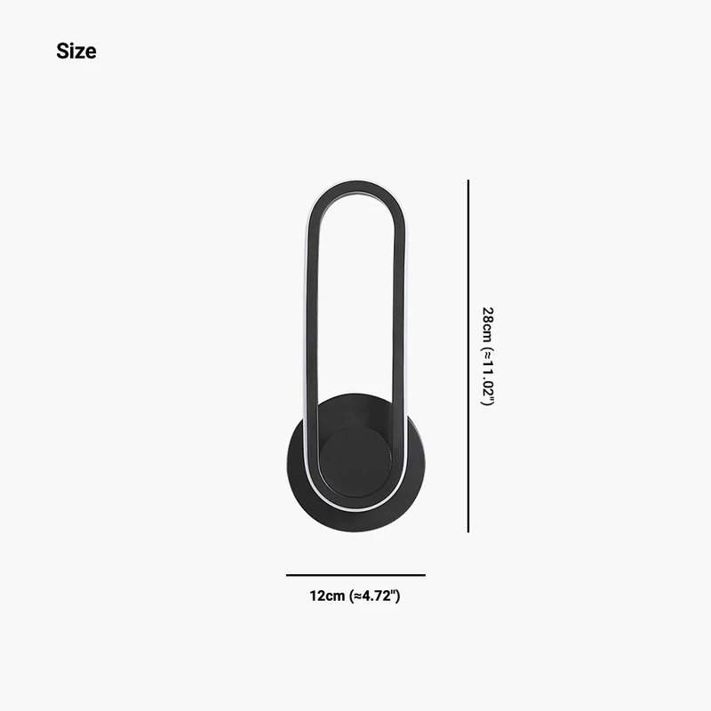 Wall Lamp Sconce Minimalist Rotating Aluminum LED, Linear/Oval
