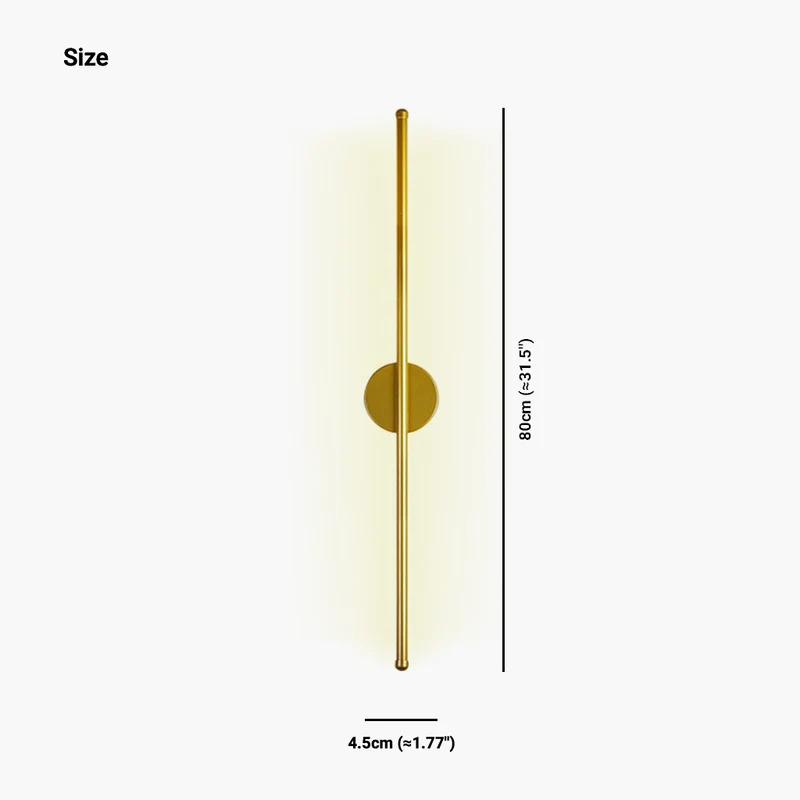 Wall Lamp Modern Simple Aluminum Linear LED, Gold / Black