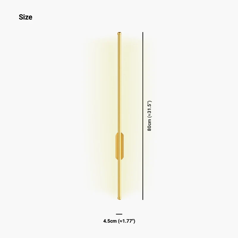 Wall Lamp Modern Simple Aluminum Linear LED, Gold / Black