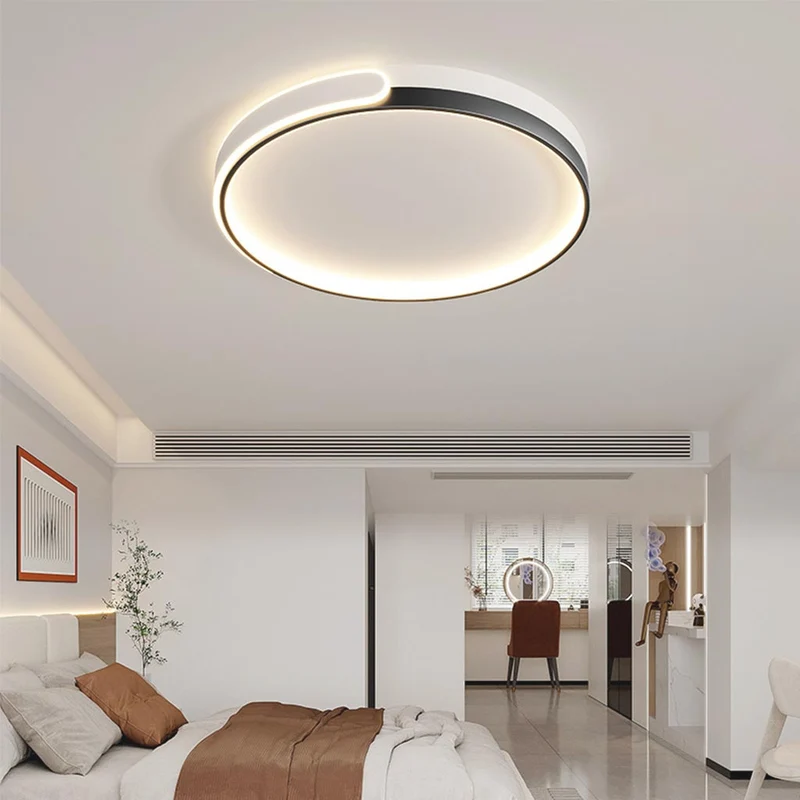 Ceiling Light Flush Mount Nordic Unique Geometric, Black & White