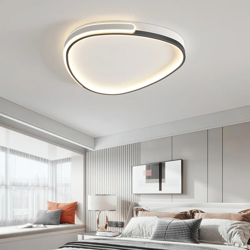Ceiling Light Flush Mount Nordic Unique Geometric, Black & White