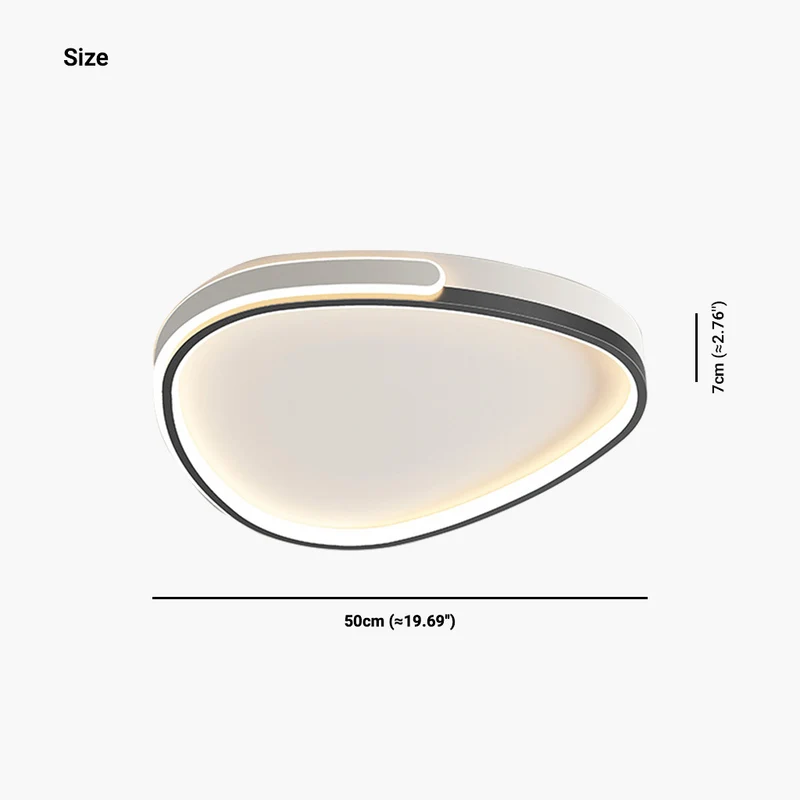 Ceiling Light Flush Mount Nordic Unique Geometric, Black & White