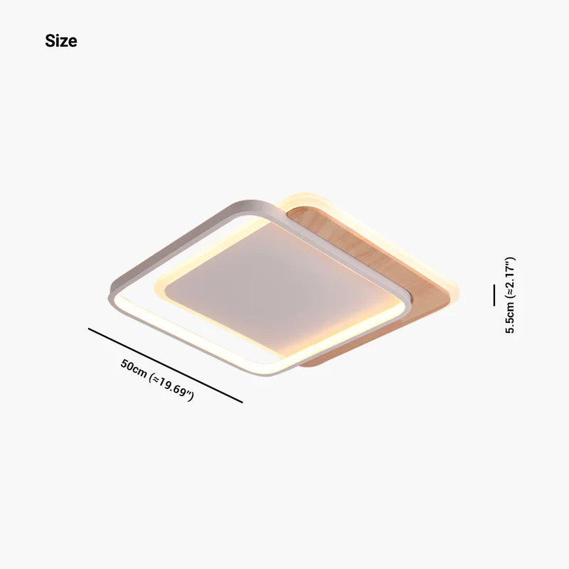 Ceiling Light Flush Mount Modern Chic Dimmable, Round/Square