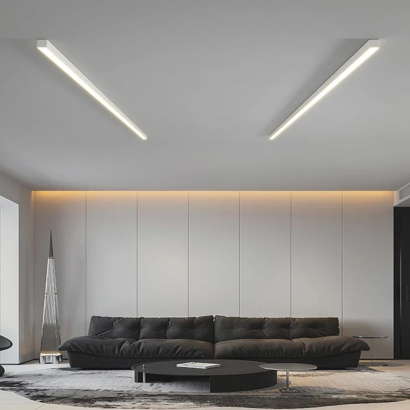 Ceiling Light Bar Linear Flush Mount Minimalist LED, Black/White