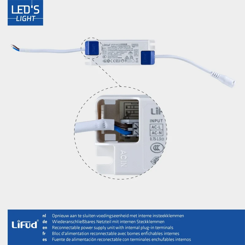 LED Panel 595x595mm UGR<22 4er-Pack 40W 4000lm 4000K neutralweiß Weiß - LED's Light