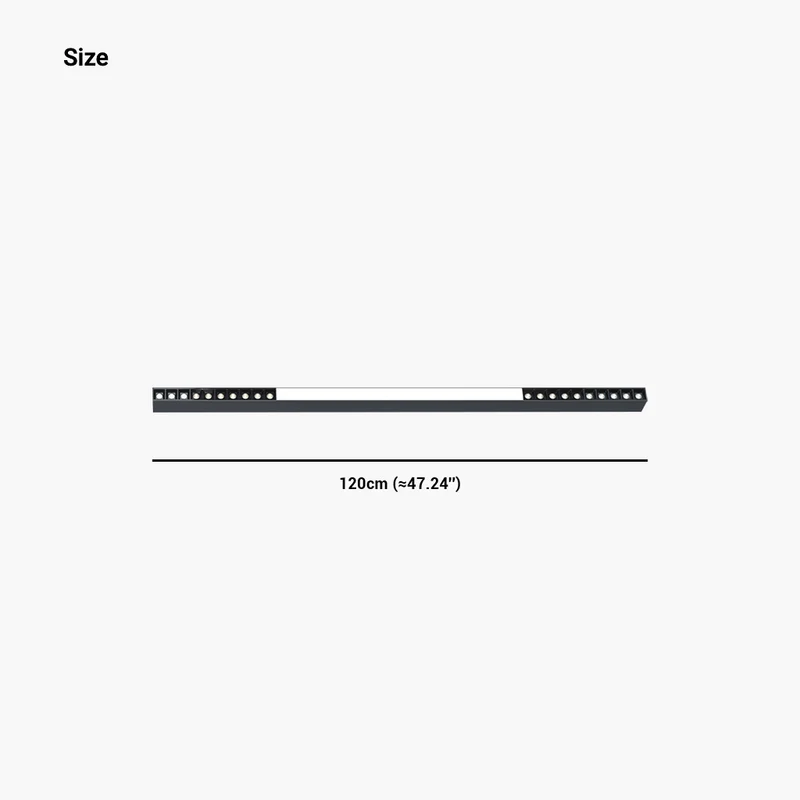 Flush Mount Ceiling Light Minimalist Long Linear Anti-Glare LED Dimmable