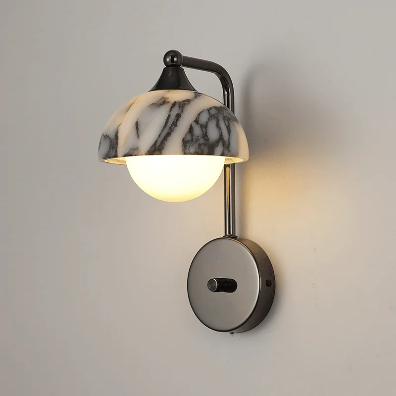 Wandleuchte aus Alabaster für luxuriöses Schlafzimmer – Alumina