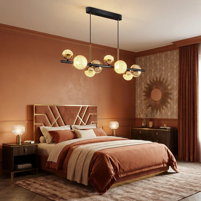 Moderne Acryl-Pendelleuchte für Esszimmer – Ornelia