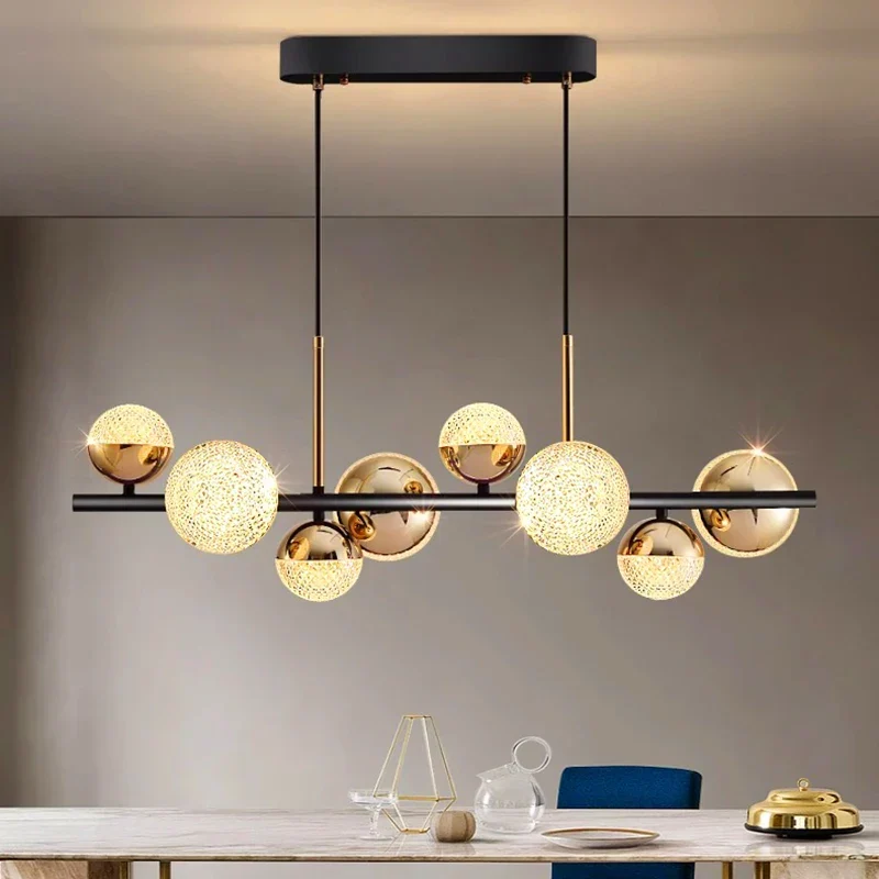 Moderne Acryl-Pendelleuchte für Esszimmer – Ornelia