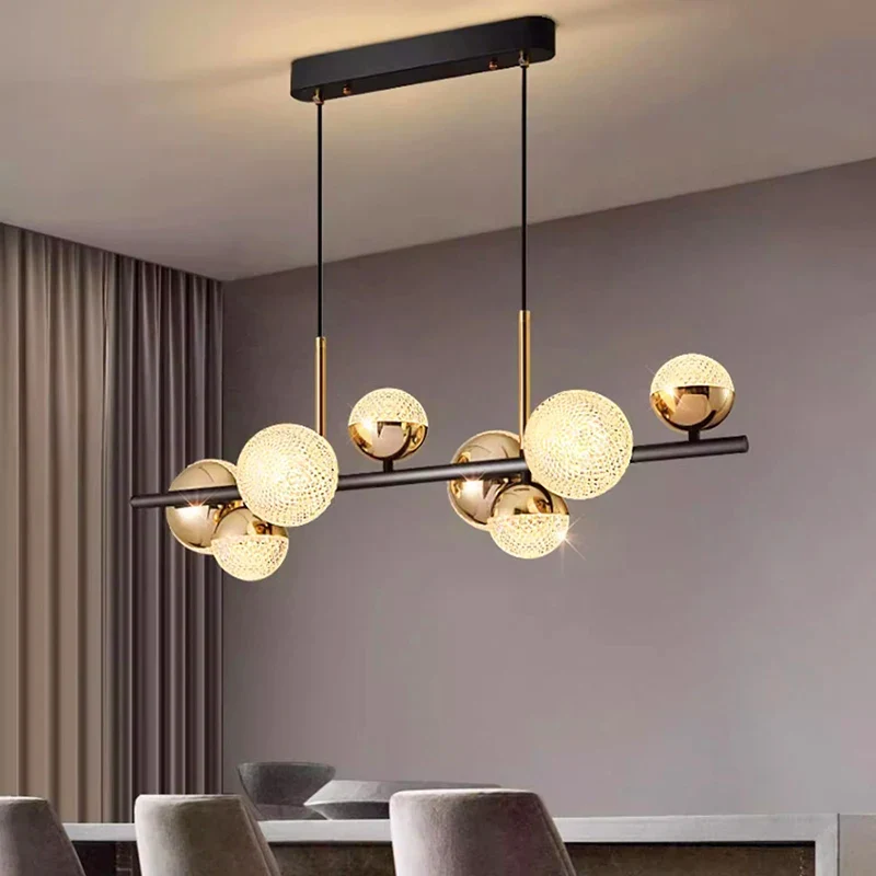 Moderne Acryl-Pendelleuchte für Esszimmer – Ornelia