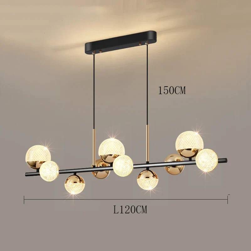 Moderne Acryl-Pendelleuchte für Esszimmer – Ornelia