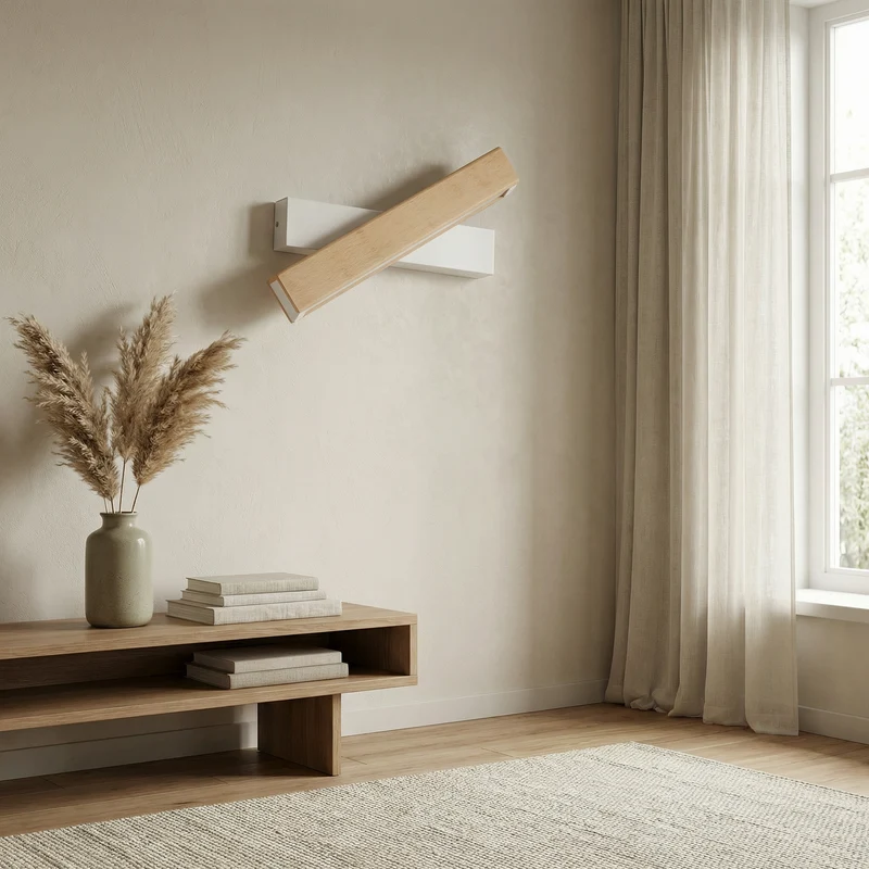 Wandleuchte aus Holz und Metall für Wohnzimmer – Armonéa