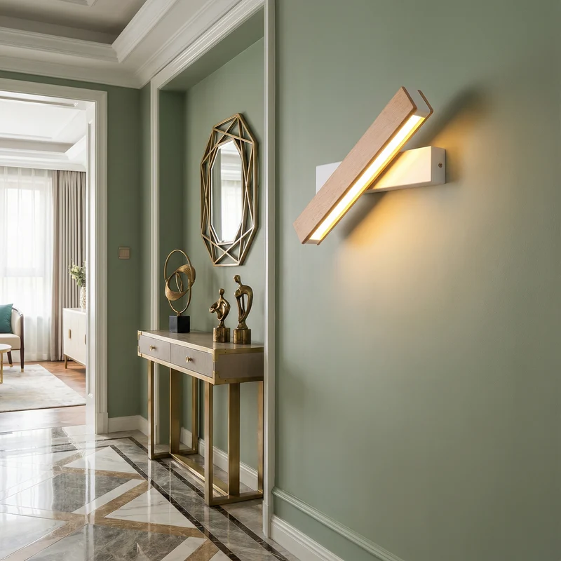 Wandleuchte aus Holz und Metall für Wohnzimmer – Armonéa