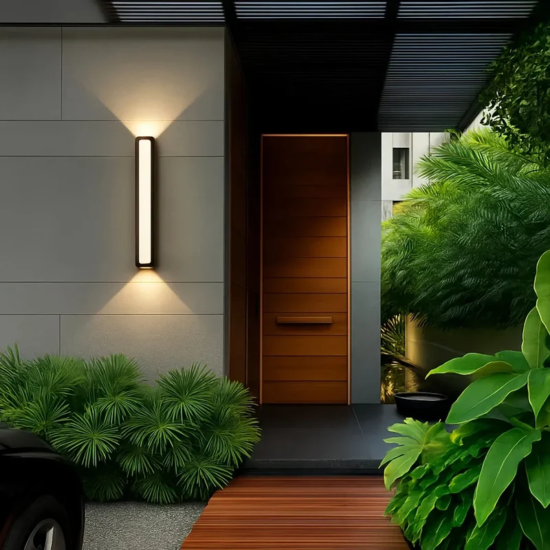 LED-Außenwandleuchte in Schwarz für den Außenbereich, IP65