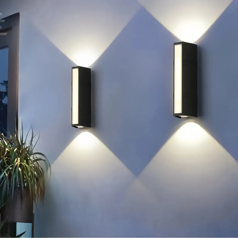 LED-Außenwandleuchte in Schwarz für den Außenbereich, IP65