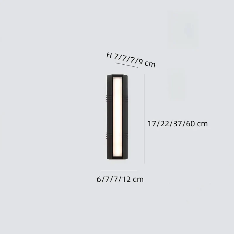 LED-Außenwandleuchte in Schwarz für den Außenbereich, IP65