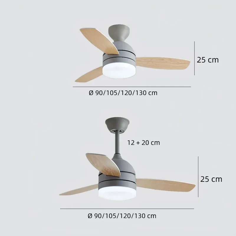 LED Deckenventilator mit Licht für Sommer- und Winterbetrieb