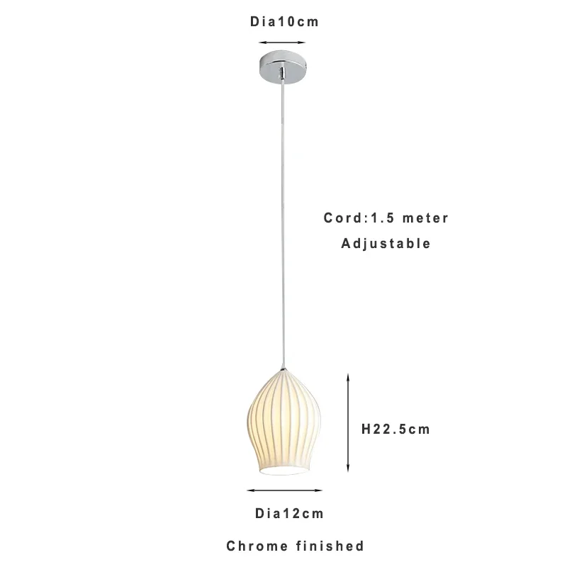 Gerippte Keramik-Pendelleuchte für Esszimmer – Estellion