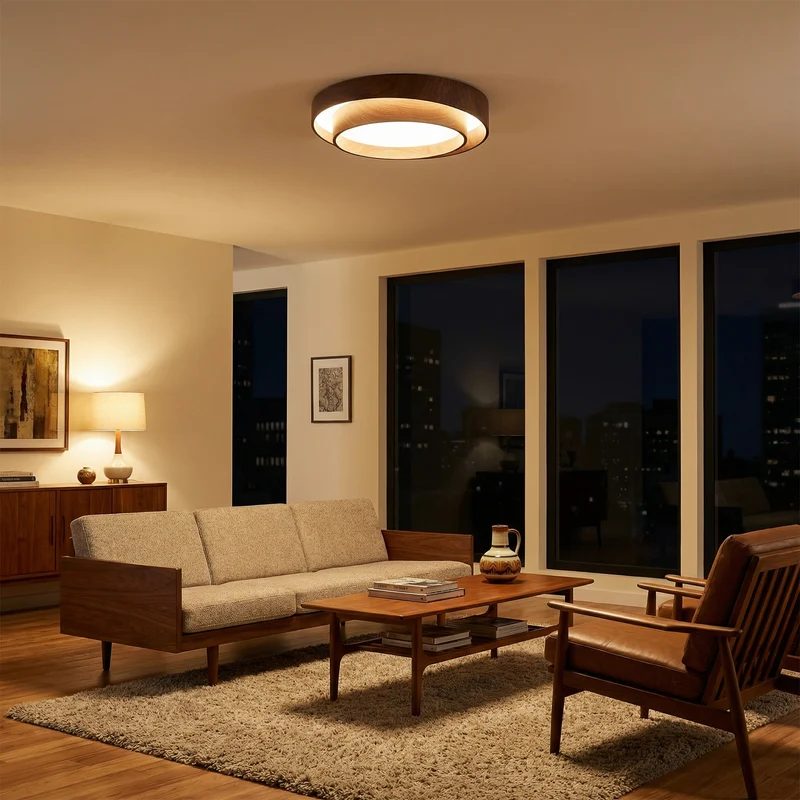 Moderne LED-Deckenleuchte aus Metall für Wohnzimmer – Candelo