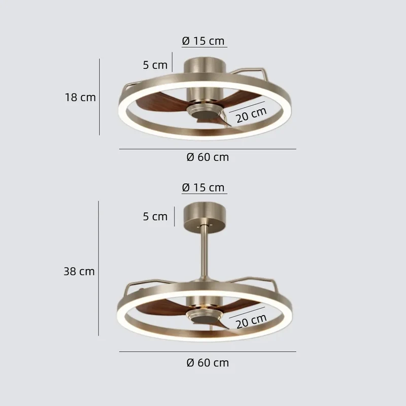 Leiser Deckenventilator mit Licht und Fernbedienung für das Schlafzimmer