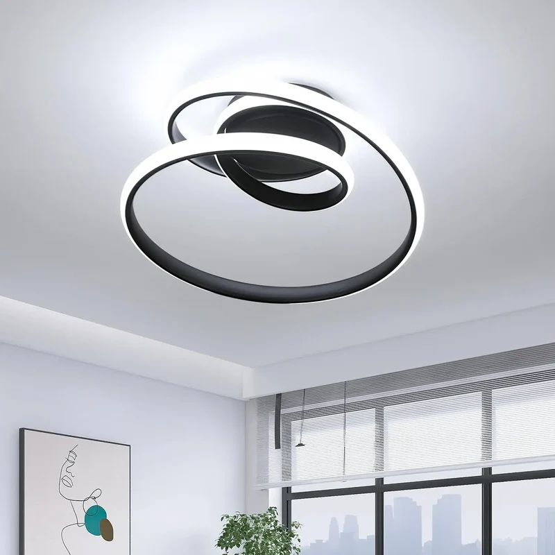LED-Deckenleuchte aus Aluminium für Schlafzimmer und Wohnzimmer – Spiréclat