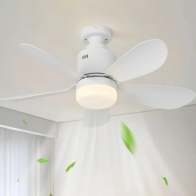 Moderner Deckenventilator mit Licht für Schlafzimmer, 5-flügelig