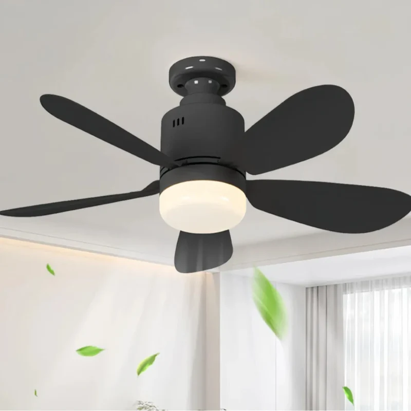 Moderner Deckenventilator mit Licht für Schlafzimmer, 5-flügelig