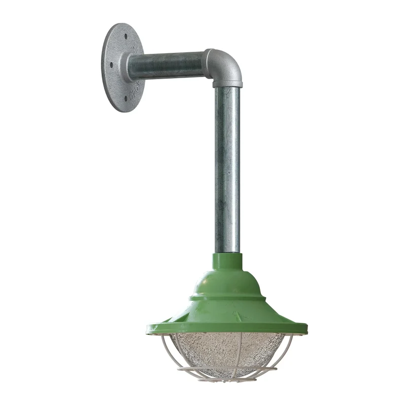 Industrielle E27 Wandleuchte mit Käfigschirm Leerrohr Design ~ 3403