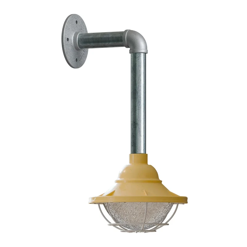 Industrielle E27 Wandleuchte mit Käfigschirm Leerrohr Design ~ 3403