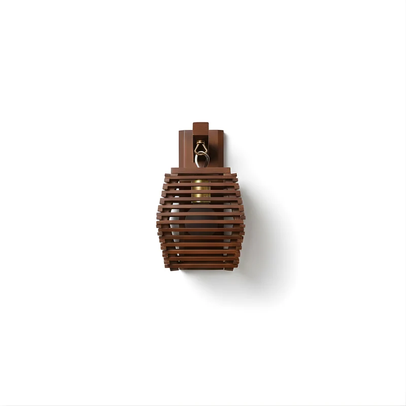 Wandleuchte aus Bambus und Rattan – Bamboise