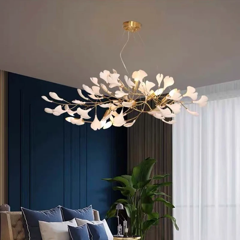 Chandelier Artistic Decorative Ginkgo Leaves