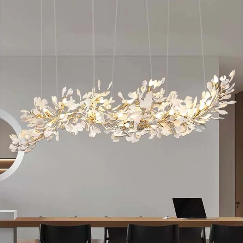Chandelier Artistic Decorative Ginkgo Leaves