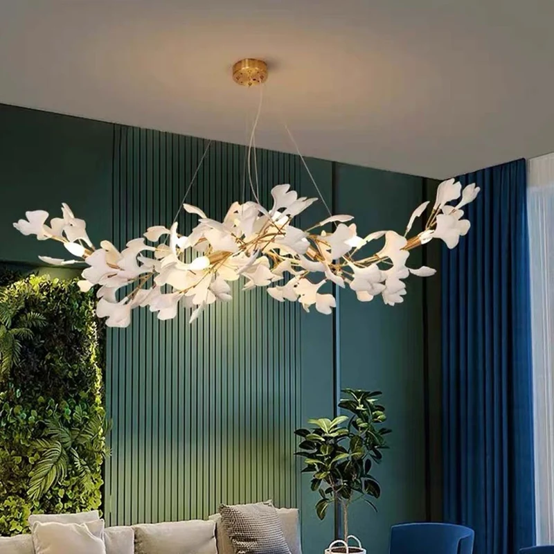 Chandelier Artistic Decorative Ginkgo Leaves