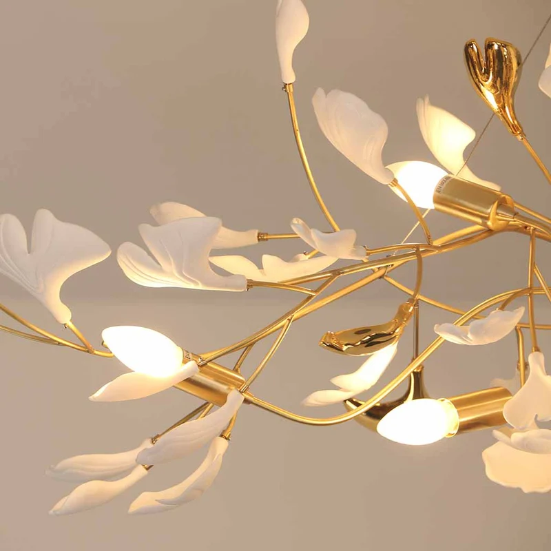 Chandelier Artistic Decorative Ginkgo Leaves