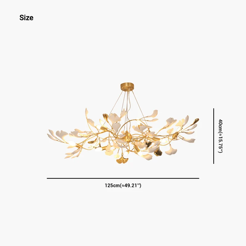 Chandelier Artistic Decorative Ginkgo Leaves