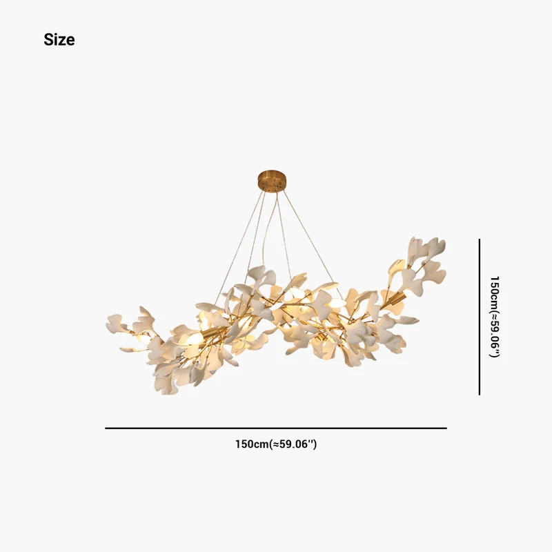 Chandelier Artistic Decorative Ginkgo Leaves