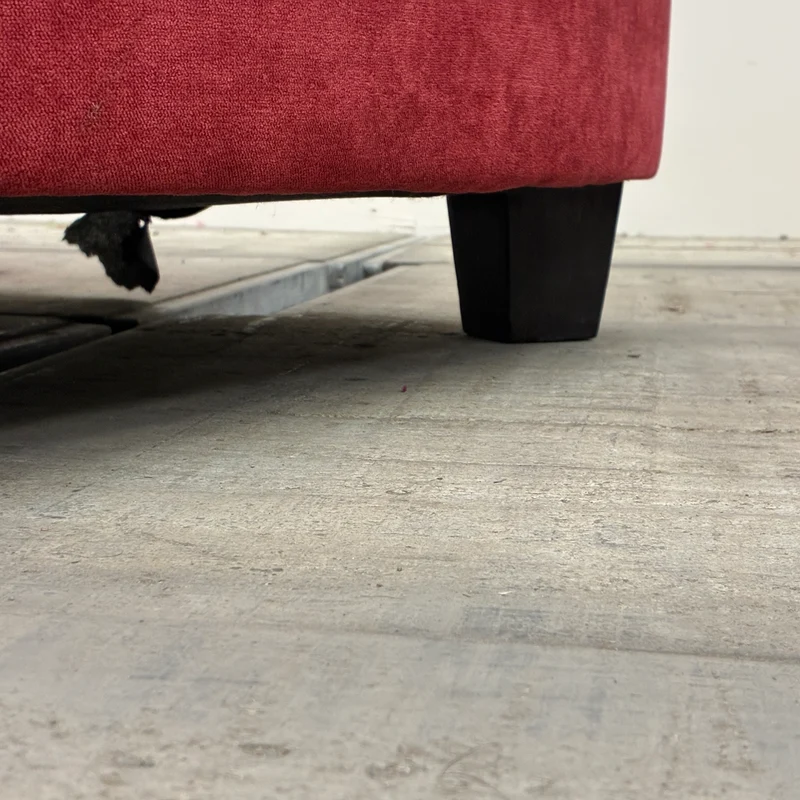Benformato Sofa 3-Sitzer Rot Velours Mikrofaser Polstersofa Gebraucht