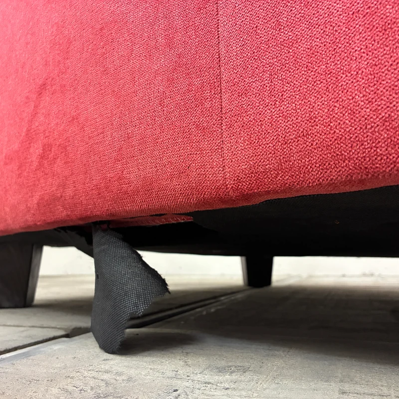 Benformato Sofa 3-Sitzer Rot Velours Mikrofaser Polstersofa Gebraucht