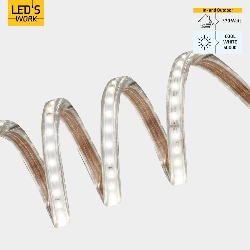 LED Lichtschlauch 370W 40000lm 5000K kaltweiß IP65 - LED's Work