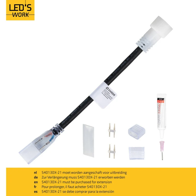 LED Lichtschlauch 370W 40000lm 5000K kaltweiß IP65 - LED's Work